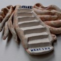 Stairway from Shame to Healing,  Healing from shame, ceramic relief sculpture, wall hung, indoor, outdoor